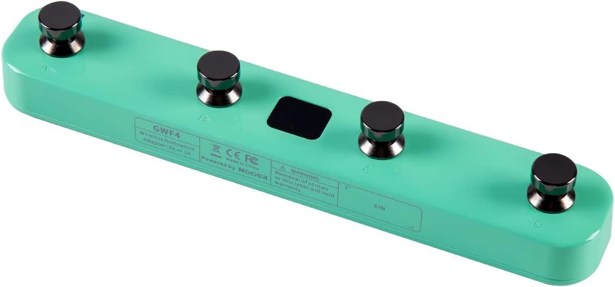 MOOER GWF4 Wireless Footswitch Driver For P1, Sd30i, Hornet 05i, Gtrs Guitar, Preset Change, Loop, Drum, With Tap Tempo For Delay Effects