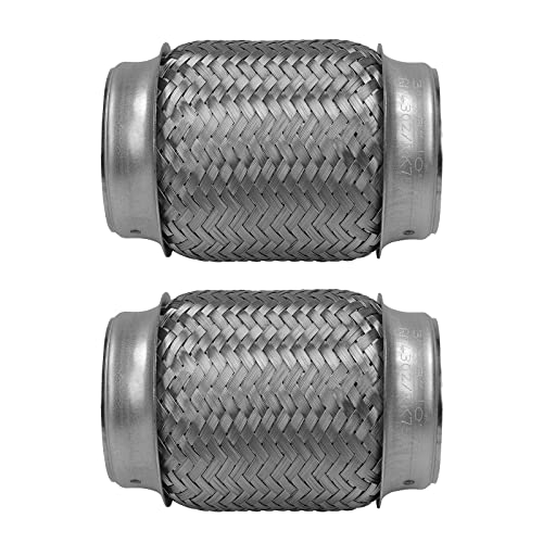 Image of Exhaust Flex Pipe 3 inchx6 inch Heavy Duty Stainless 2 Pack | RK7521, RP Remarkable Power