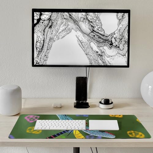 Tapis de souris de jeu grand format libellule imperméable pour bureau - 7