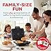 Dash Multi Mini Waffle Maker - Makes Four Waffles at Once for Family Breakfasts - Dual Nonstick Heating Plates & Easy-Release Surface - Compact & Fast-Heating - Graphite