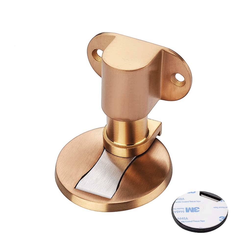 Door Stopper,Doorstops,Stainless Steel Perforated-Free Stop Toilet Anti-Collision Artifact Touch Wall Suction