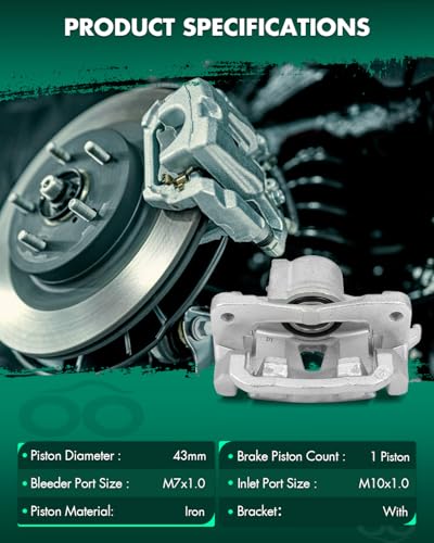 Image of SCITOO 19B2872 Rear Right Disc Brake Caliper Assembly w /Bracket for Toyota for Sienna 2004-2010