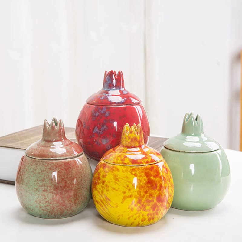 Pojemnik na herbatę Granatowiec Herbata Caddy Uszczelnione Przechowywanie Herbaty Box Teaware Ceramic Crafts Ceramic Crafts Home Decoration Prezent dla przyjaciela Wózek z herbatą (Color : Style02)