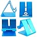 Honsky Portable Universal Aluminum Desktop Desk Smart Cell Phone Holder Tablet Stand, Hands-free Smartphone Mount Cradle, Blue