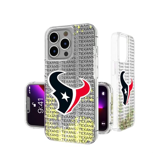 Keyscaper Houston Texans iPhone Text Backdrop Design Glitter Case