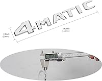 Vista 6 de 4-Matic - Calcomanía adhesiva de emblema para puerta de maletero, guardabarros, parachoques, cromo plateado/plata, para todos los accesorios