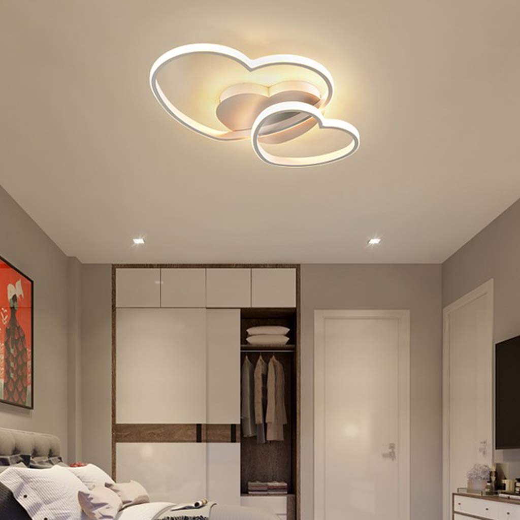 Lampada da soffitto a LED dimmerabile per Bambini, a Forma di Cuore, in Materiale Acrilico con Telecomando, Lampada da soffitto per Camera da Letto, cameretta dei Bambini, telecoma