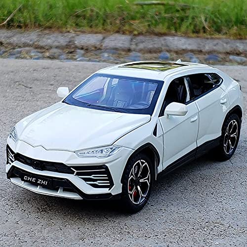 Image of DEUSON ECOM 1:24 Urus Toy Car for Kids Diecast Metal Cars Model Urus Toy Car for Kids Sound and Light Pull Back Openable Door, Yellow