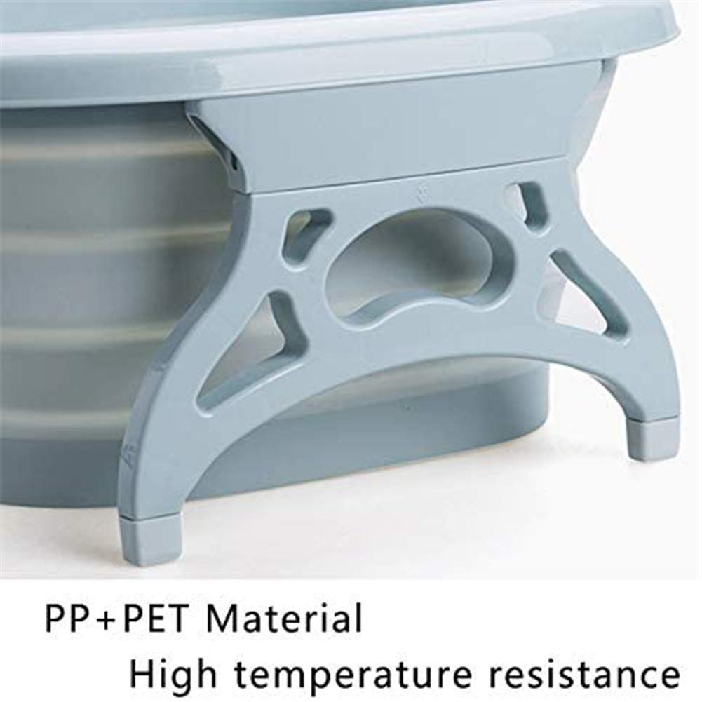 Bañera plegable para pies con 4 rodillos masajeadores, lavabo de plástico grueso y resistente para remojar los pies, pedicura y masajear tobillos (rosa) para perseguir la felicidad