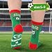 scenicamp 5 Pairs Funny Sports Socks for Men Novelty Baseball Volleyball Soccer Gift Crew Socks for Sports Party Favors Father's Day