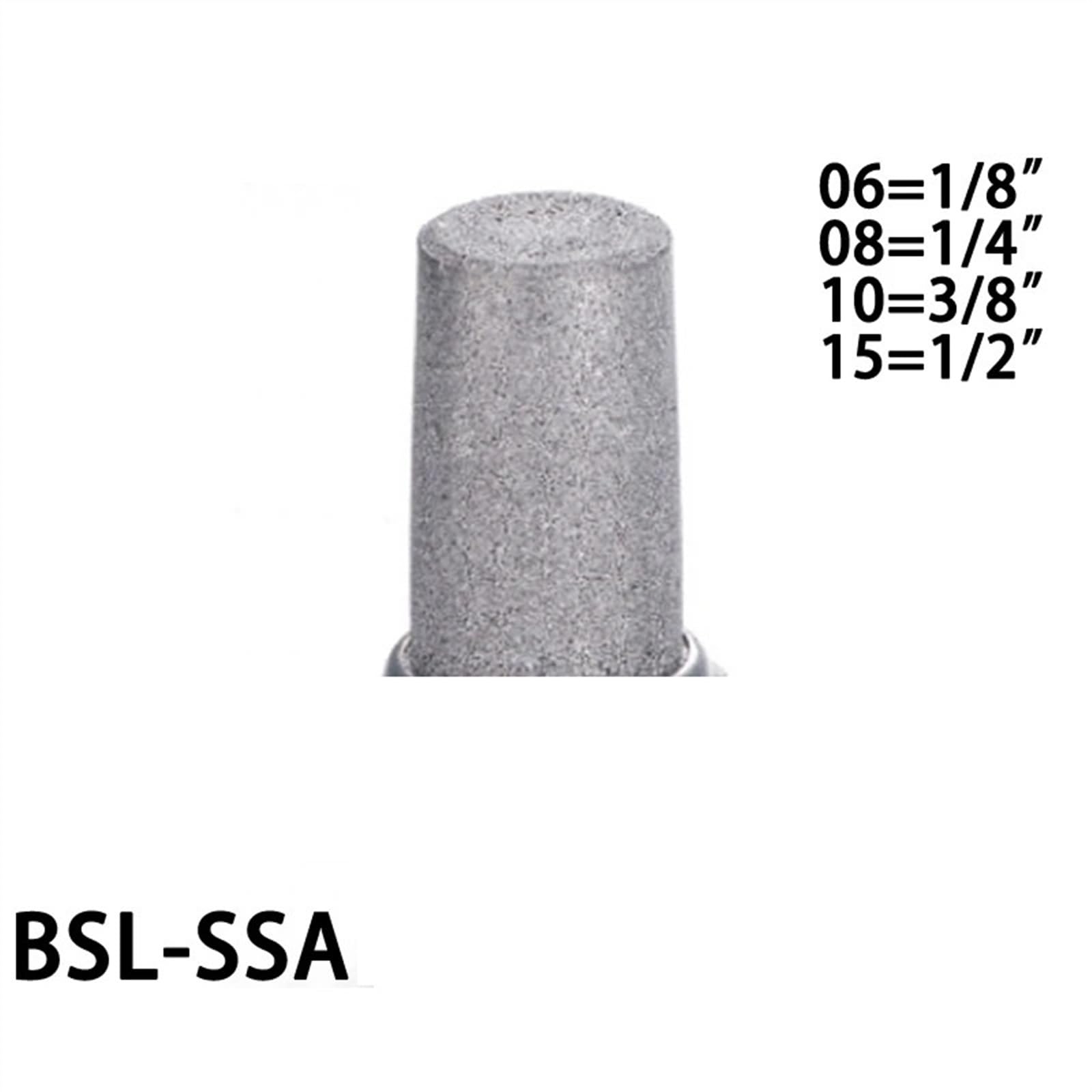 Silencieux pneumatique en Acier Inoxydable, 10 pièces/lot, pièces de Cylindre de Valve 1/8 1/4 3/8 1/2 SS304(BSL SSA06G Thread1-8)