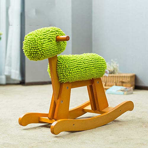 YWSZJ Massivholz Kinder Schaukelpferd Trojaner Kinder Schaukelpferd Spielzeug Schaukelstuhl Geschenk – Bild 4