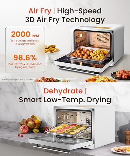 Image of FOTILE HYZK32-E3 ChefCubii 1.1 cu. ft. 4-in-1 Steam-Combi Oven with Steam-Bake, Air Fry, Convection, Dehydrator Functions, and 50 Preset Menus,White