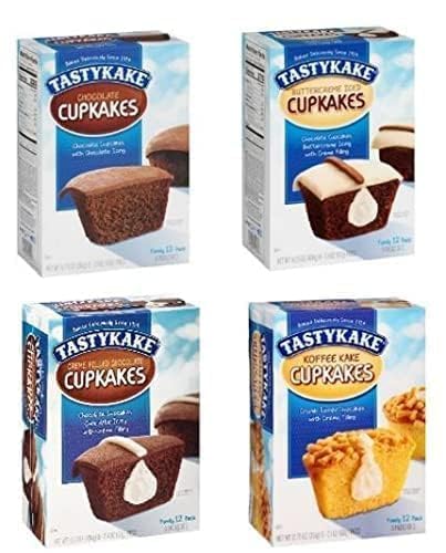 TastyKake's Variety Family Pack Cupcakes - Cofffee - Creme - Buttercreme - Chocolate - 4 Packages