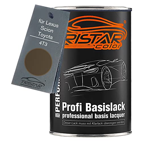 TRISTARcolor Pintura automotriz Bote listo para pulverizar para Lexus/Scion/Toyota 4T3 Light Cappuccino Perl Metallic/Bronze Clarissimo Metallic Pintura base 1,0 litros 1000 ml