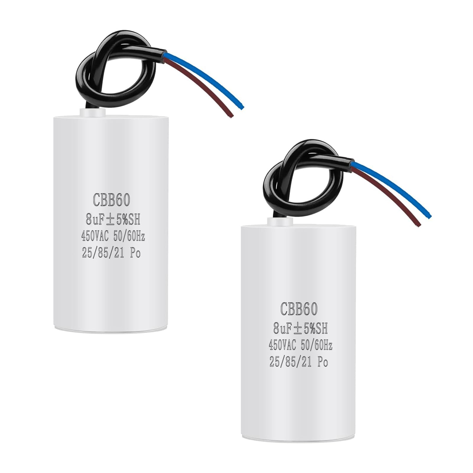 CBB60 450v 8uf 50/60HZ Condensador de Arranque para Compresores Lavadoras