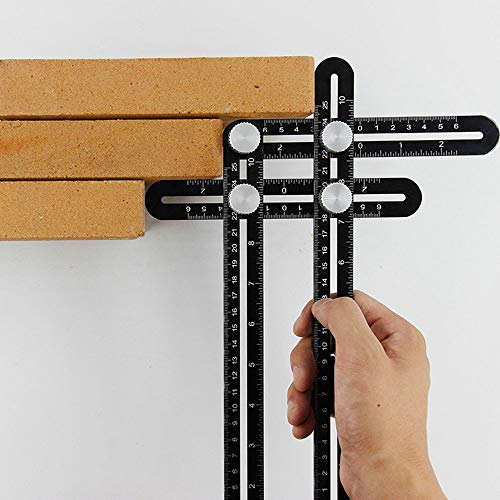 Six-Sided Aluminum Alloy Angle Measuring Tool, Angle Ruler Template Template Tool Full Metal Measuring Rules Layout Tool For Handymen Builders Diy Carpenters Craftsmen #TOP5