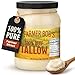 Farmer Bob's Beef Tallow for Cooking 60oz Jar 100% Pure Rendered Beef Fat for Cooking Frying & Grilling Keto, Paleo, Carnivore Diet Friendly USA Made High Smoke Point Zero Additives Soap Making