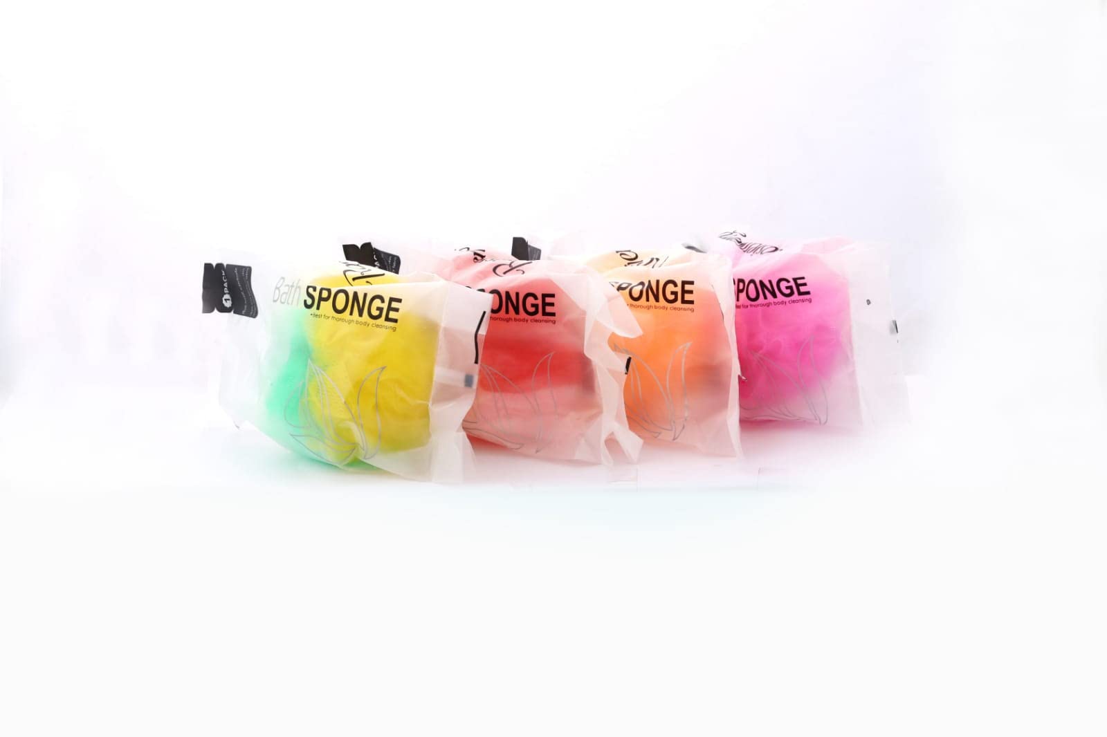 Notch 5 Inch Super Soft Multicolour Loofah Combo Of 4