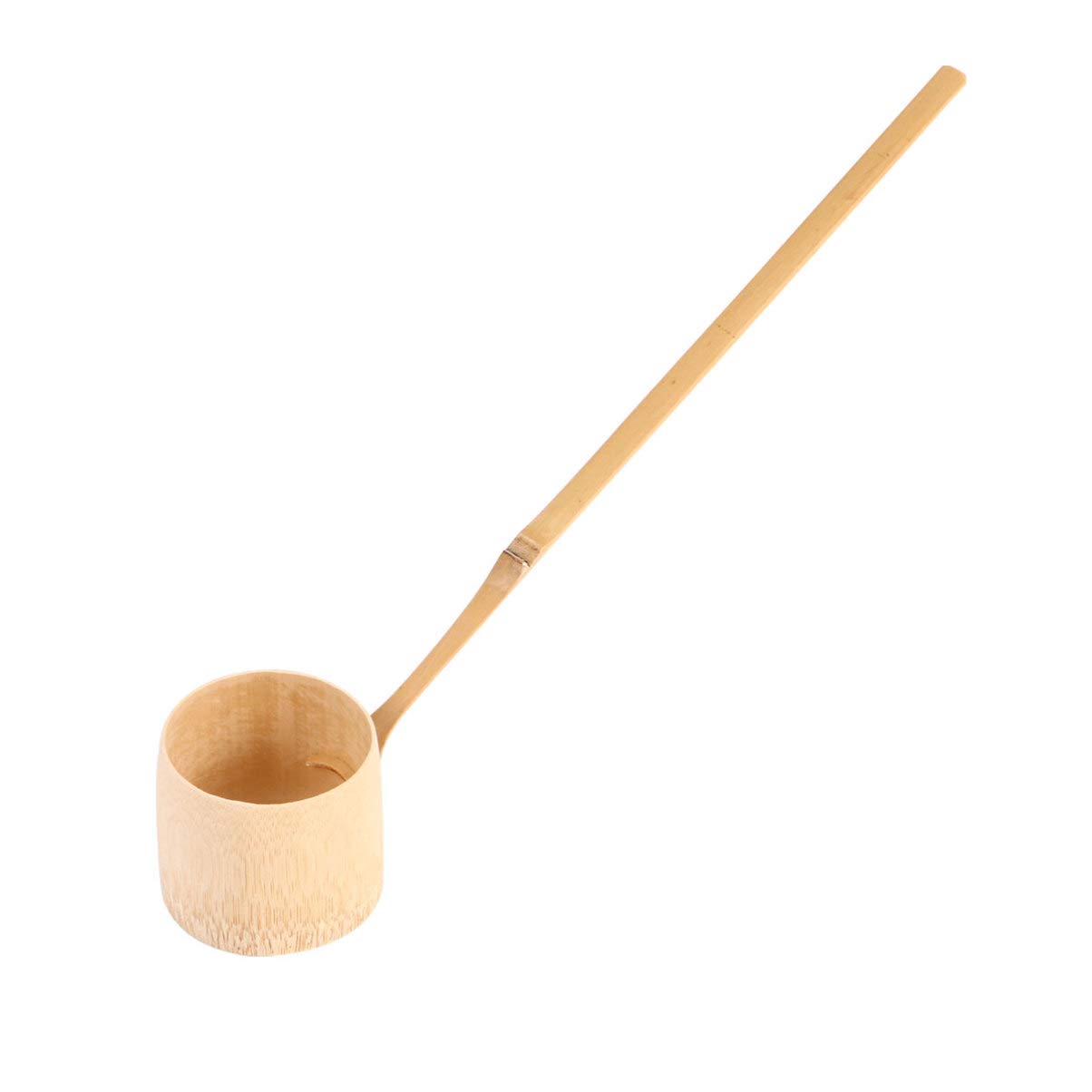 Yardwe 1 x Japanese Style Bamboo Ladle, Long Handle Water Scoop