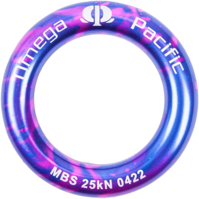 Omega Pacific Rappel Ring+ Ultra Violet Large | Solid Seamless Design | 25kN Breaking Strength | Arborist, Outdoor, Work at Height, Rescue Gear