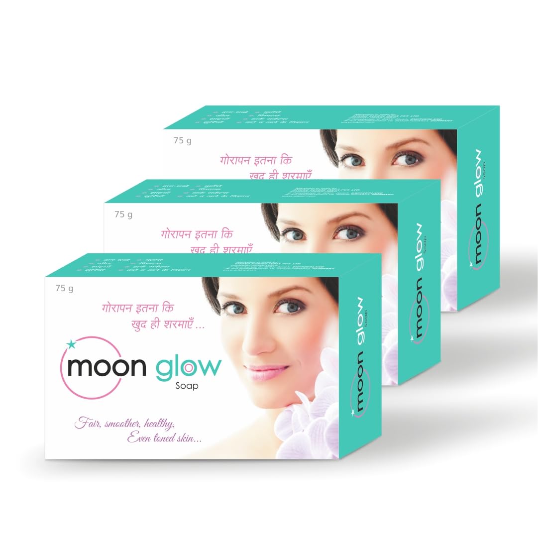 Moon Glow Fairness Beauty soap | Deeply Cleanses, Protets From Dark Spots, Acne, Pimples, Polution Control | Anti Aging & Sun Protection | Nourishes Skin (Pack of 3)-picture-36
