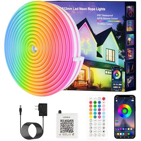 JIAMEI 20FT RGB LED Strip Lights Cover