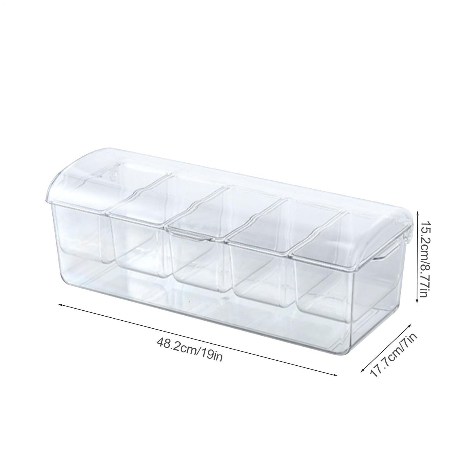 Plateau à condiments empilable – Récipient de service transparent à 5 sections pour apéritifs, collations et sauces – Idéal pour les fêtes, les événements et les présentations de nourriture – Gardez