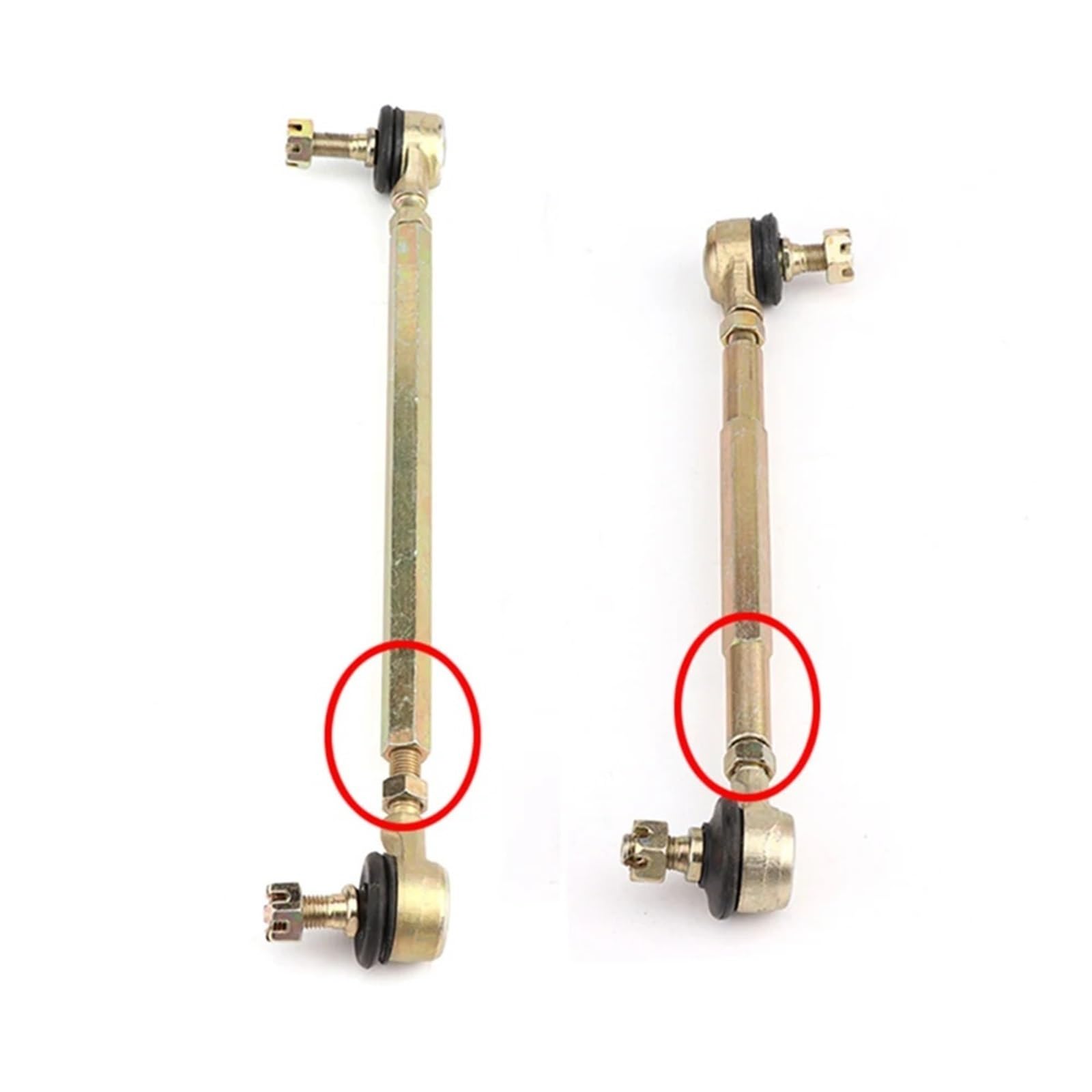 Rótula de suspensión Compatible con 50cc-250cc ATV Quad Go Kart UTV Buggy piezas de 4 ruedas 1 par conjunto varilla dirección Kit extremo junta esférica(1 pair 100mm)