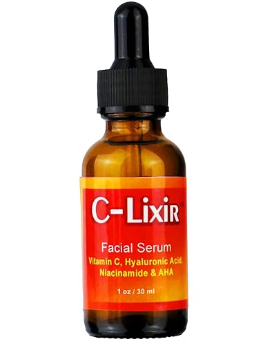 Suero facial C-Lixir - con vitamina C, ácido hialurónico, niacinamida y AHA