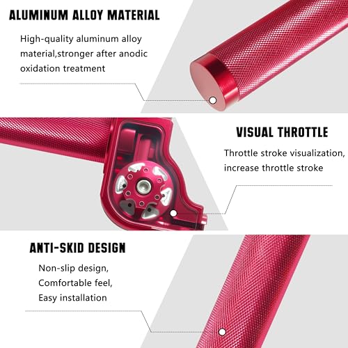 Image of Motorcycle Throttle Assembly,7 /8 inch Quick Twist Throttle Grips with Throttle Cable Aluminum Alloy Universal for CRF KLX SSR TTR 110 125 150 250cc Dirt Pit Bike ATV Mini Bike