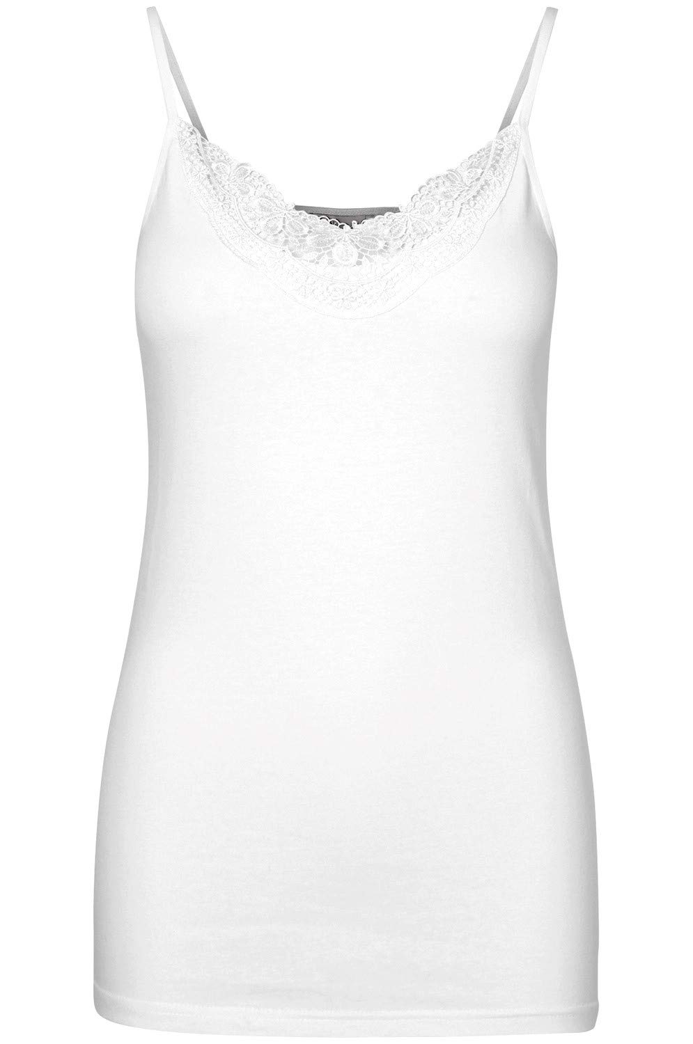 Vero Moda NOS Women's Vminge Lace Singlet Ga Noos Blouse Not Applicable, Bright White, X-Small