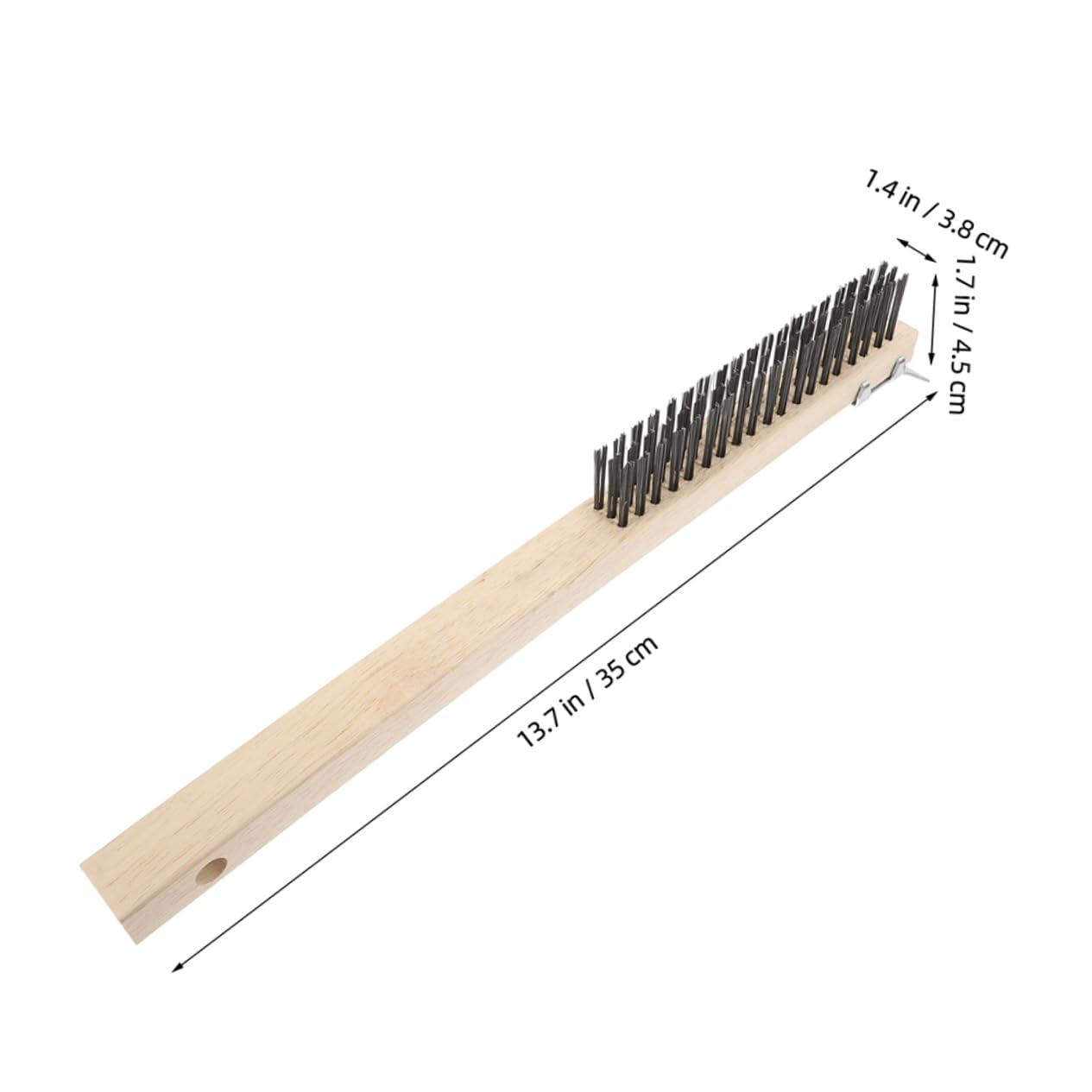 SOLUSTRE Outdoor Pizza Oven Accessories 2pcs Pizza Brush Grill Brush Wooden Handle Easy Replacement for Cleaning