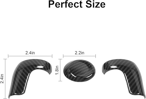 Miniatura 3 de CheroCar Para Camaro Cubierta de la perilla de la palanca de cambios Accesorios interiores para Chevrolet Camaro 2016-2025 (fibra de carbono)