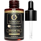Sesame Oil Cold Pressed USDA Certified | Sesame Carrier Oil for Skin Care & Hair moisturizer | Sesame Oil for Makeup & Dandruff Remover |
