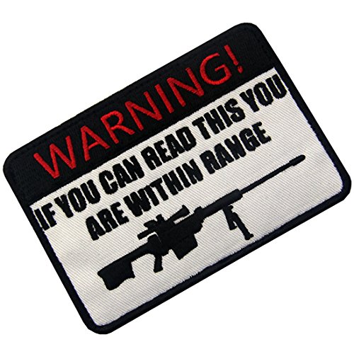 If You Can Read This You are Within Range Patch Tactical Military Morale Applique Fastener Hook & Loop Emblem - Image 3