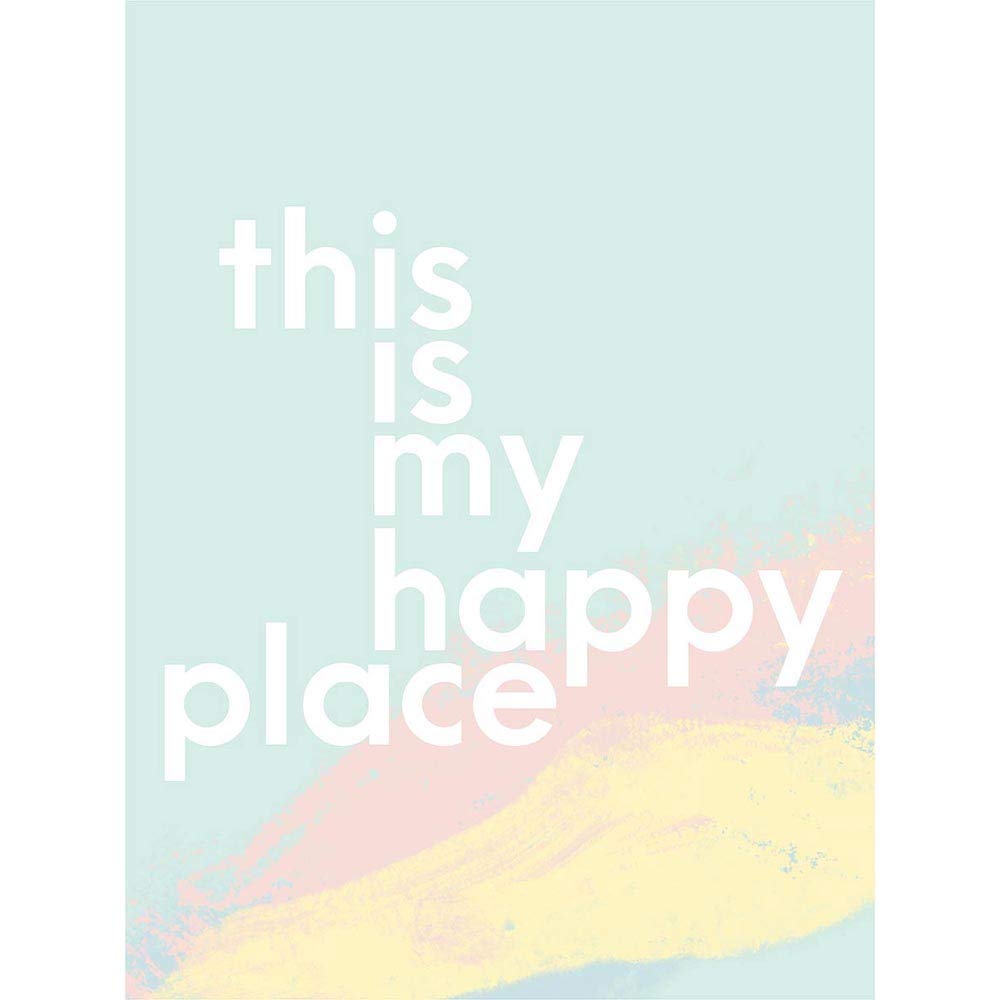 Wee Blue Coo This Is My Happy Place Art Print Poster Wall Decor 12X16 Inch