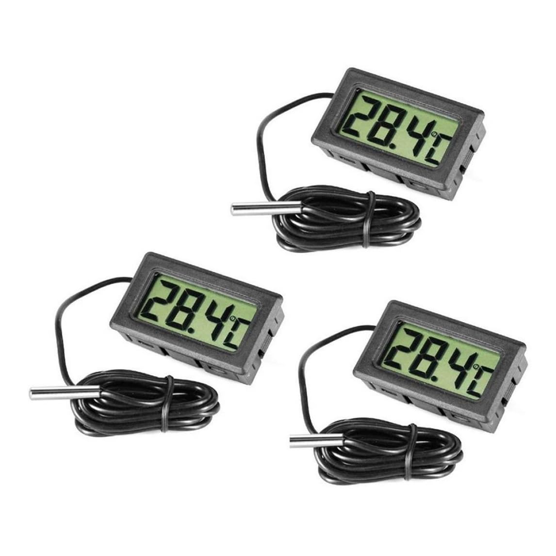 Termómetro digital de temperatura del agua para acuario y neveras con sonda LCD
