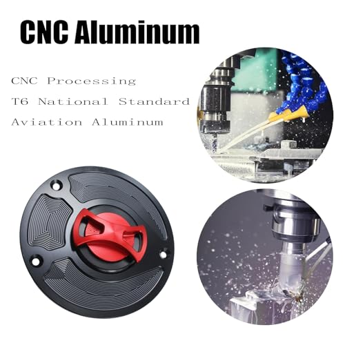 Tapa de gas CNC de aluminio con acabado anodizado rojo para modelos CB y CBR 6