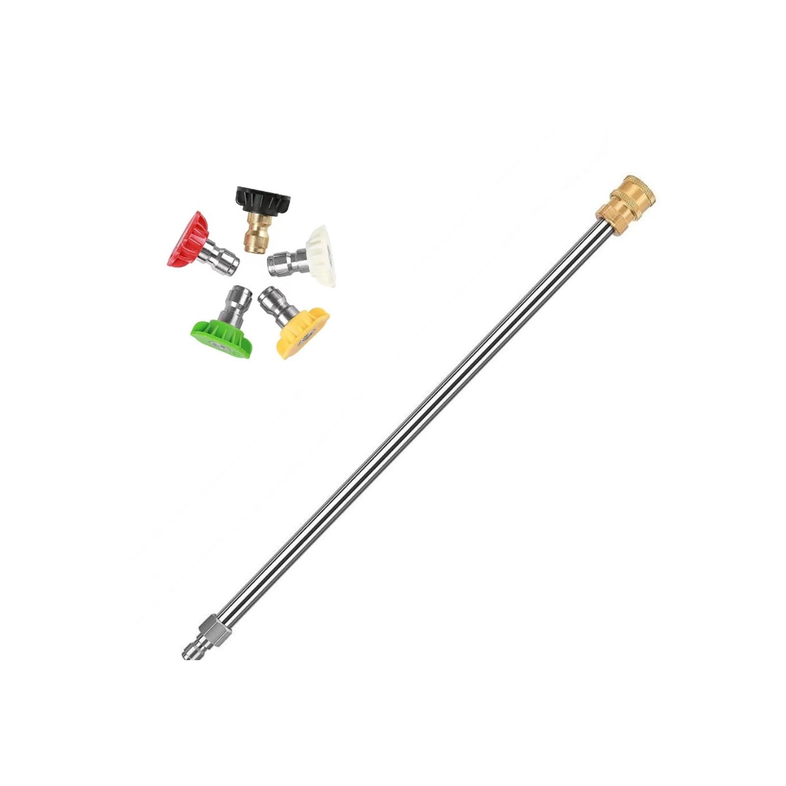 Lancia di Estensione per Idropulitrice Prolunga for idropulitrice in Acciaio Inossidabile con Attacco rapido (1/4 di Pollice) – Resistente(Color 4)