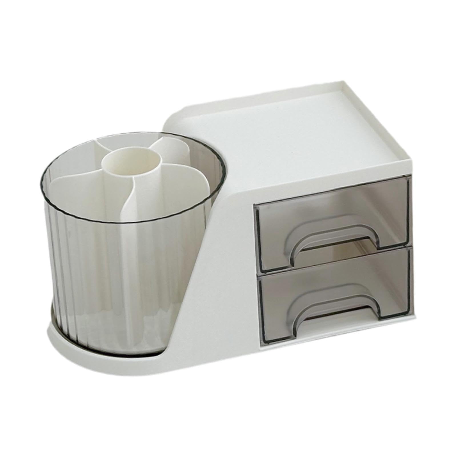 Desktop nizer con portamatite rotante versatile per ufficio, dormitorio e vanità, ideale per penne, pennarelli e forniture