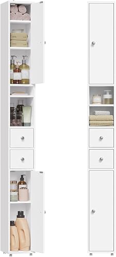 EUGAD Meuble Colonne de Salle de Bains, Armoire Rangement…