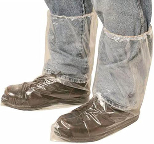 Cleaing Fundas desechables para zapatos, paquete de 80 (40 pares) para zapatos de lluvia y botas, cubierta de plástico transparente impermeable para