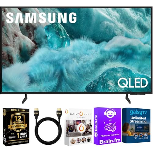 Samsung 43-Inch Q7F Series QLED 4K UHD Smart TV - HDR10+, Alexa Build-in, Bluetooth w/ 12 Month CPS Protection Plan, AUX HDMI Cable, Streaming Bundle
