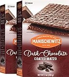 Manischewitz Dark Chocolate Coated Matzo 7oz (2 Pack) Fun Matzo, Great for Kids & Family! Dairy Free