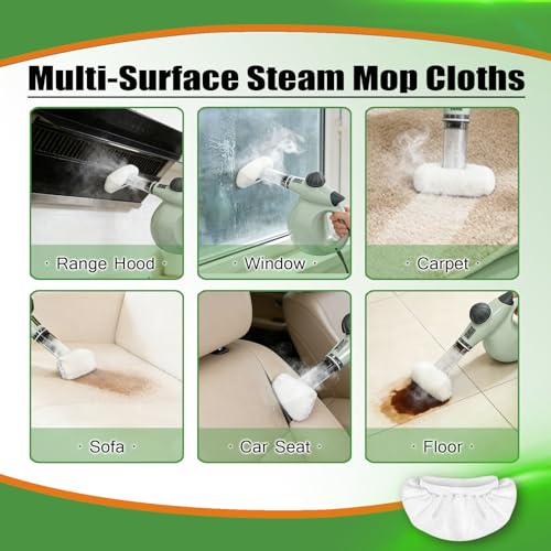 Image of Snowlily 16 Pack Reusable Microfiber Cloths for Handheld Steam Cleaner, Universal & Washable Steam Cleaner Pads, Compatible with Bissell Steam Shot, Wagner, McCulloch, PurSteam, Comforday and More