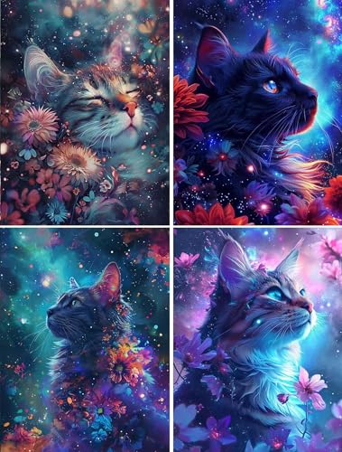 Peinture diamant 5D complet chat | Créez votre décoration murale en famille