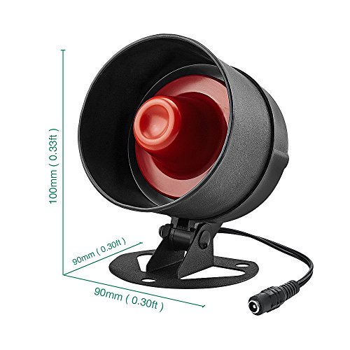 Wireless Live Loud Siren Security Home Alarm System DIY Kit,Fuers AS301 Adjustable Volume Horn up to 110dB Come with Door Contact Sensor,Montion Detector for Home Business Garage