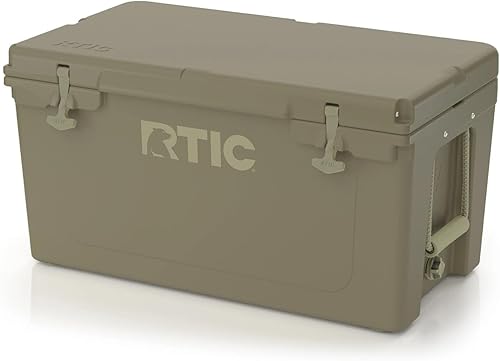 RTIC Caja de hielo portátil de 65 cuartos de galón con aislamiento duro para playa, bebidas, bebidas, campamento, picnic, pesca, barco, barbacoa