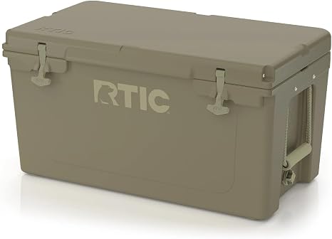 RTIC 65 QT Ultra-Tough Cooler Hard Insulated Portable Ice Chest Box for Beach, Drink, Beverage, Camping, Picnic, Fishing, Boat, Barbecue